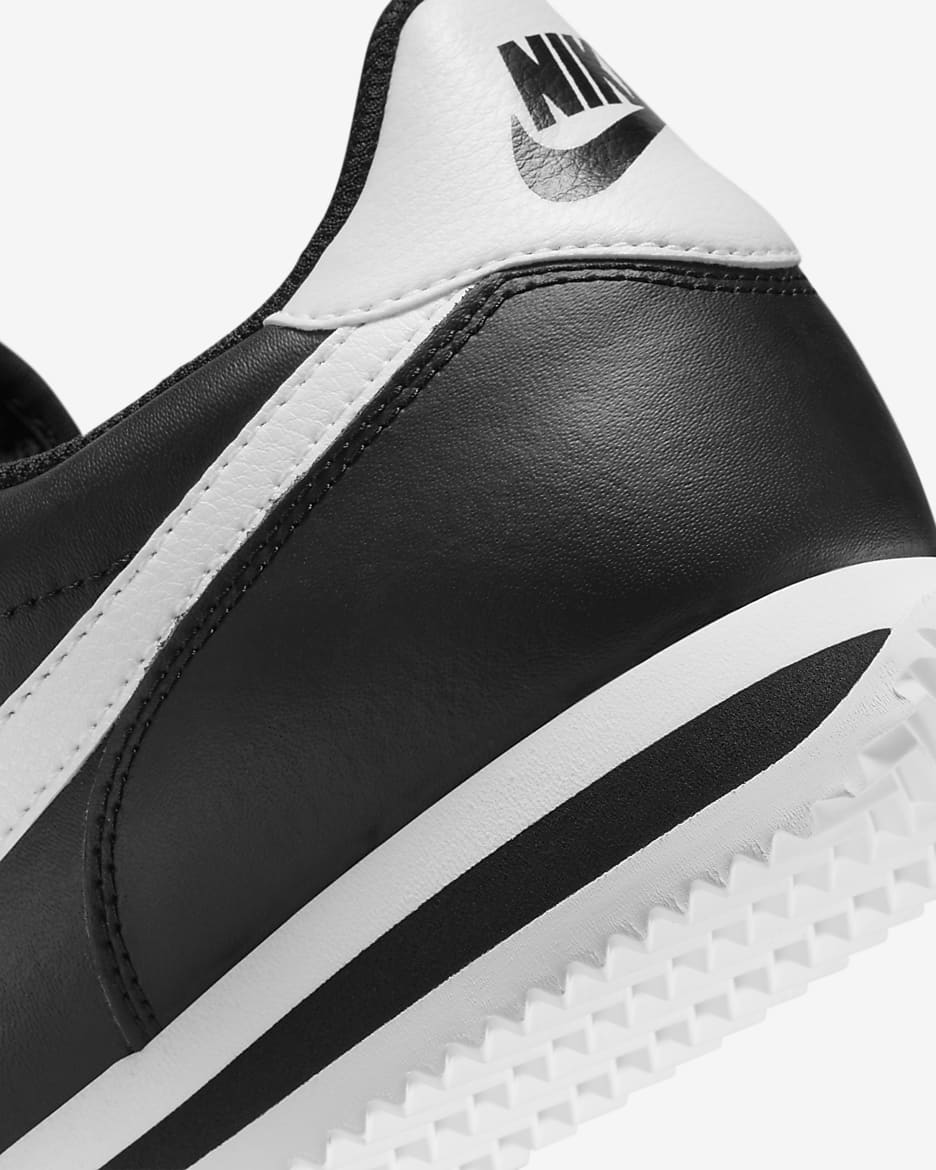 Nike black and white leather shoes hotsell